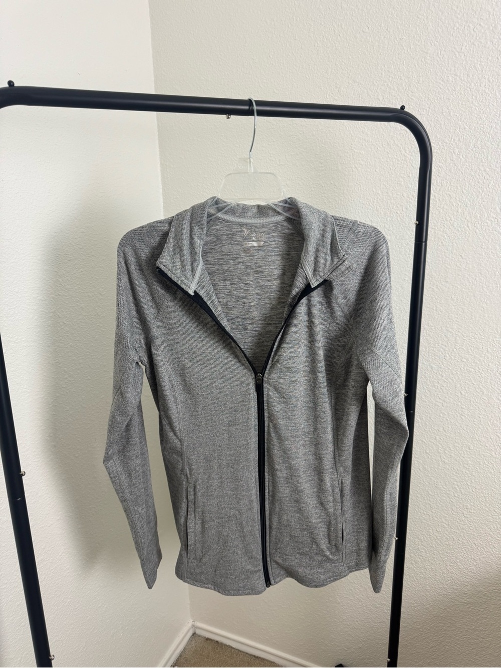 Old Navy Heather Gray Full-Zip Utility Jacket
